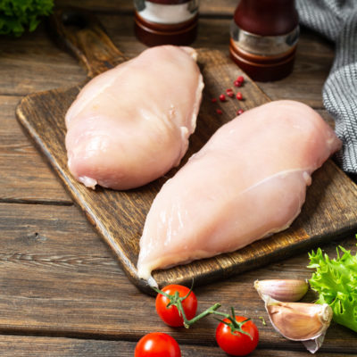 two organic chicken breasts